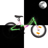 KPC FluoBike Kitty cicás VILÁGÍTÓS 16 rózsaszín fluoreszkáló gyermek kerékpár