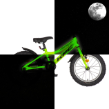 KPC FluoBike Raptor dinós VILÁGÍTÓS 16 neonzöld fluoreszkáló gyermek kerékpár