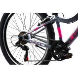 Capriolo Diavolo 400 24" gyerek kerékpár Grafit-Rózsaszín