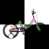 KPC FluoBike Rabbit nyuszis VILÁGÍTÓS 16 lila fluoreszkáló gyermek kerékpár
