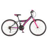 Venssini Parma 24 gyerek kerékpár grafit-pink