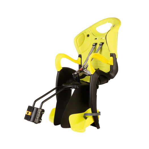 BikeFun Tiger Relax nyeregvázcsőre rögzíthető gyerekülés neonsárga