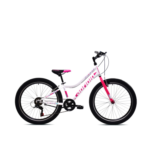 Capriolo Diavolo 400 24" gyerek kerékpár Fehér-Pink 2025