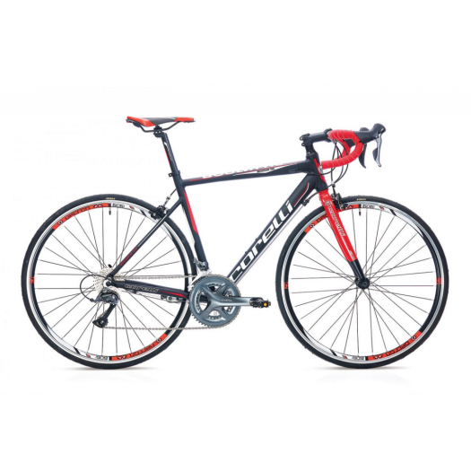 Corelli Boalva RC200 könnyűvázas országúti kerékpár 54 cm Fekete-Piros