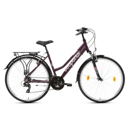 Csepel Traction 100 női trekking kerékpár 17" Padlizsán