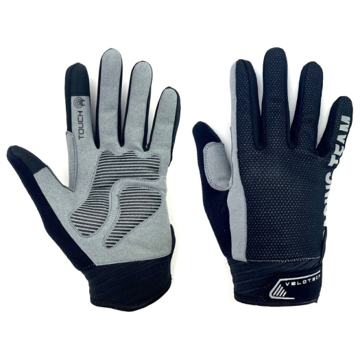 BikeTrade L/XL hosszú kesztyű fekete-szürke