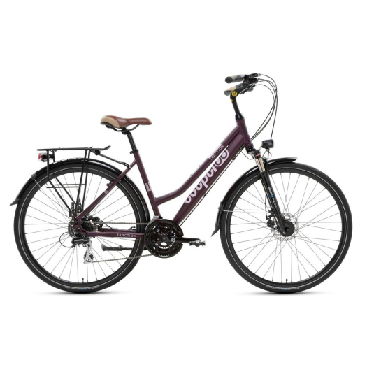 Csepel Traction 300 női trekking kerékpár 17" Padlizsán
