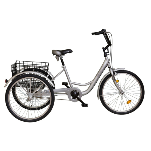 Koliken Gommer három kerekű 1 sebességes kerékpár ezüst