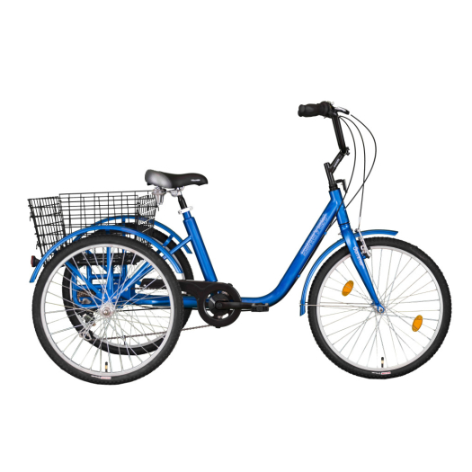 Koliken Gommer három kerekű 6 sebességes kerékpár Kék