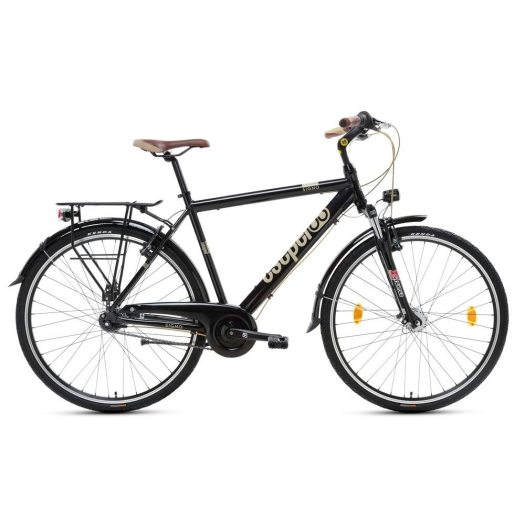 Csepel Signo 100 férfi trekking kerékpár 21" Fekete
