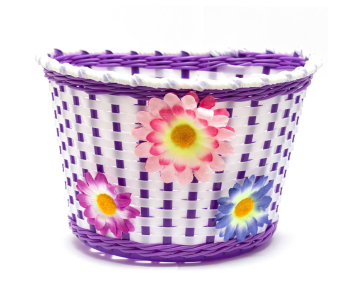 Gyerek lila virágos kosár