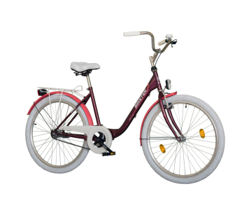 Biketek Feliz 26 kontrás városi kerékpár Bordó