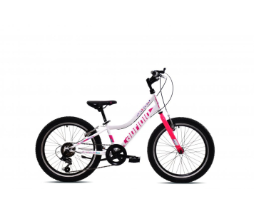 Capriolo Diavolo 200 20" gyerek kerékpár Fehér-Rózsaszín