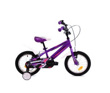 Capriolo Rocket 14" hátra tekerhető gyerek kerékpár Lila