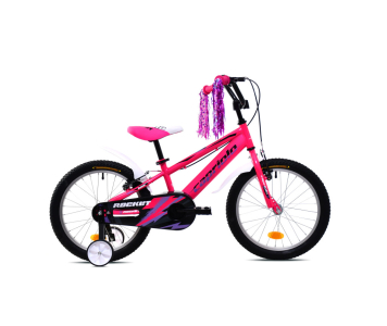 Capriolo Rocket 18" hátra tekerhető gyerek kerékpár Pink