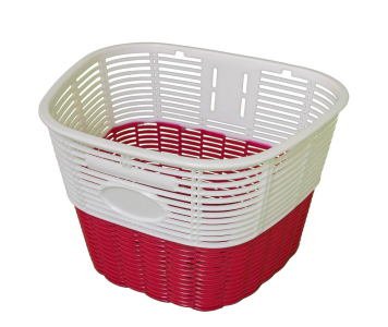 Koliken pálcás műanyag kosár fehér-piros