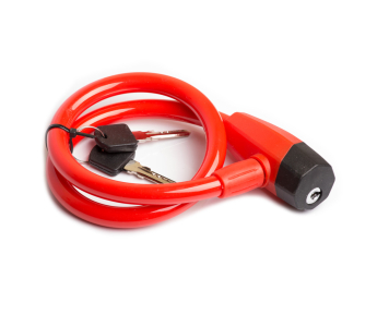 Koliken erősített kulcsos lakat piros