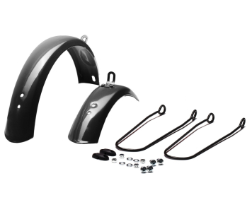 Koliken 12" fém pálcás sárvédőszett fekete