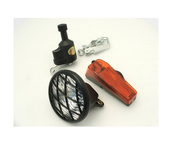 Komplett dinamós lámpaszerelvény