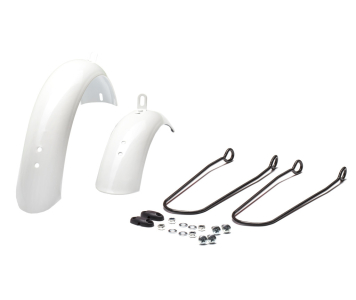 Koliken 12" fém pálcás sárvédőszett fehér