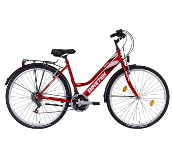 Biketek Maxwell női trekking kerékpár Piros