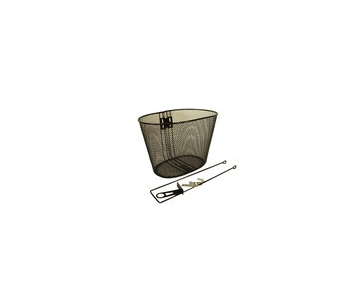 Acél hálós 28"-os fekete első kosár