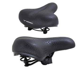 Koliken mintás rugós nyereg fekete