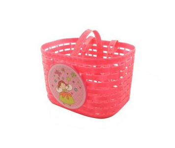 Műanyag kosár gyermekkerékpárra pink