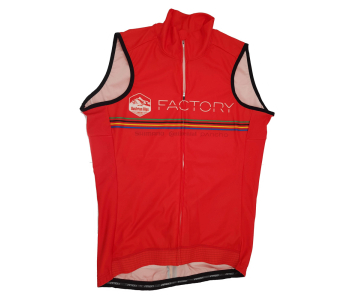 Nakita&amp;Siga Factory unisex szélálló kerékpáros mellény piros S
