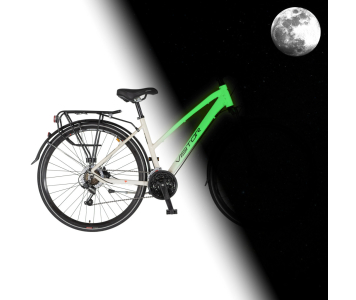 Visitor FluoBike Lady női VILÁGÍTÓS trekking kerékpár fluoreszkáló fehér