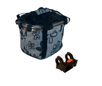 Műanyag gyorszáras rögzítésű kék első kosár