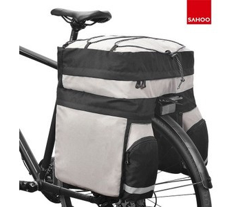 Sahoo 3 részes szürke-fekete csomagtartótáska